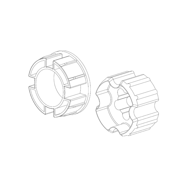 Adaptor and coupling for motor SOMFY